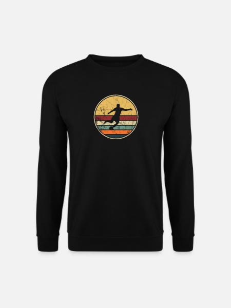Footballeur Vintage Style rétro en détresse - Sweat-shirt Unisexe - noir