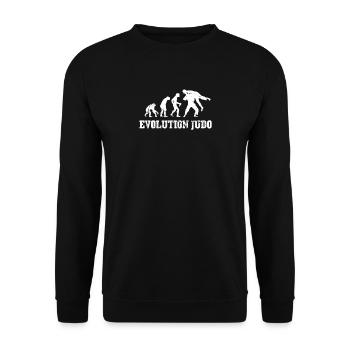 Funny judo shirt - Unisex Sweatshirt - black - Front - Alina (178cm) & Michal (187cm)