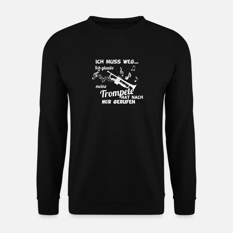 Trompete Blasinstrument Blasmusik Orchester Idee - Unisex Pullover - Schwarz