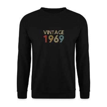 Vintage 1969 geschenk geburtstag jahr - Unisex Pullover - Schwarz - Vorne - Alina (178cm) & Michal (187cm)