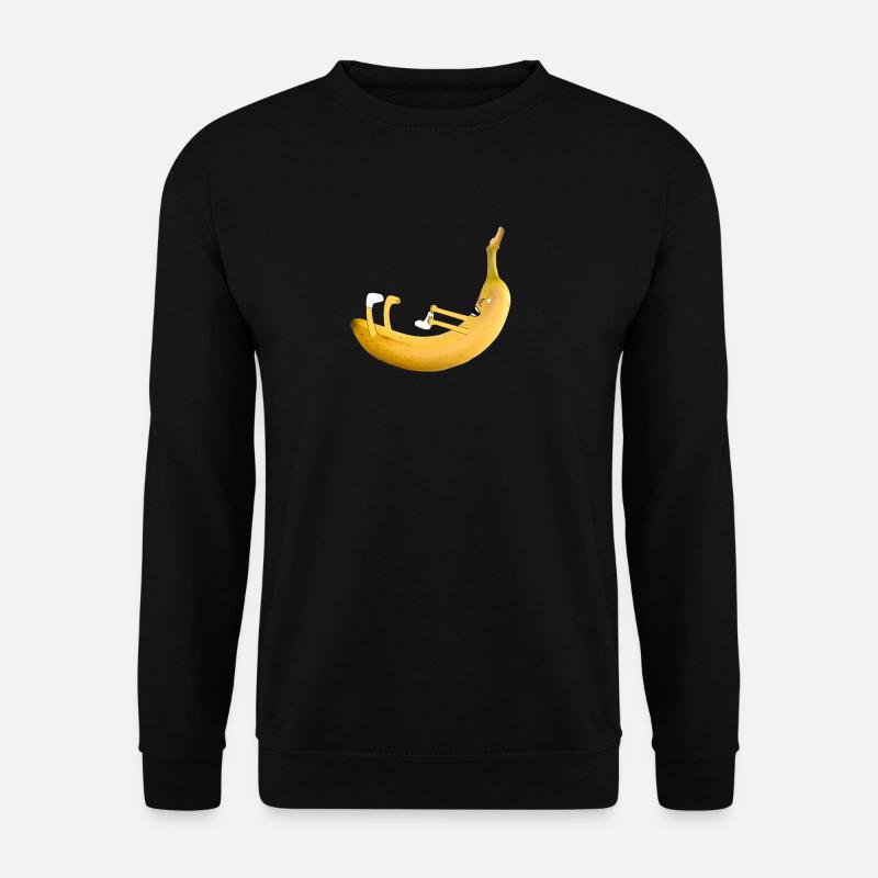 Lustige Witzige Banane Socken Anziehen Geschenk - Unisex Pullover - Schwarz