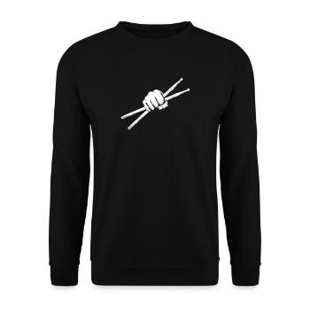 Drumsticks Drums Drummer Drums Drummer - Unisex Sweatshirt - black - Front - Alina (178cm) & Michal (187cm)