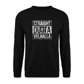Tout droit Valhalla Walhalla Vikings Viking - Sweat-shirt Unisexe - noir - Devant - Alina (178cm) & Michal (187cm)