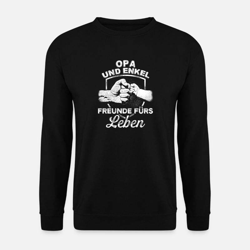 Opa und Enkel Enkelkinder Geschenk Freunde Stolz - Unisex Pullover - Schwarz