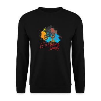 VTT vélo de montagne sport extrême - Sweat-shirt Unisexe - noir - Devant - Alina (178cm) & Michal (187cm)