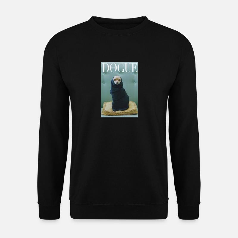 Hund Chihuahua Modezeitschrift - Unisex Pullover - Schwarz
