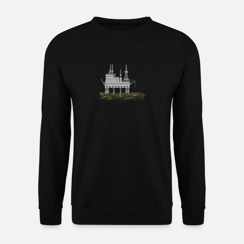 Plateforme de forage - plate-forme pétrolière - Sweat-shirt Unisexe - noir