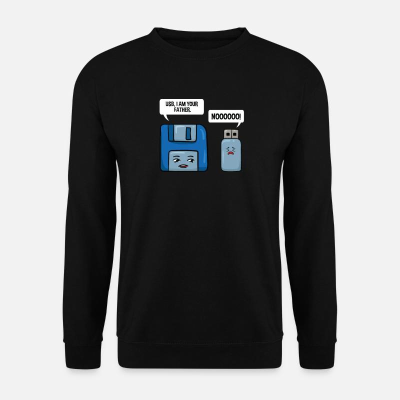 Diskette USB Stick Speicher PC Nerd Geschenk - Unisex Pullover - Schwarz