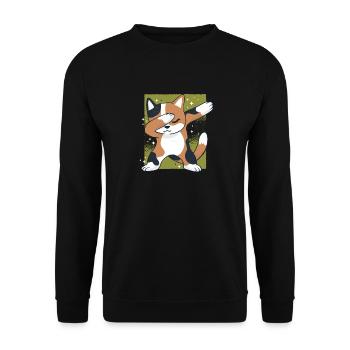 Dab Dabbing Cat Cats Kitten Dancing - Unisex Sweatshirt - black - Front - Alina (178cm) & Michal (187cm)