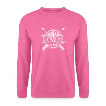 plus de voyages - Sweat-shirt Unisexe - rose - Devant