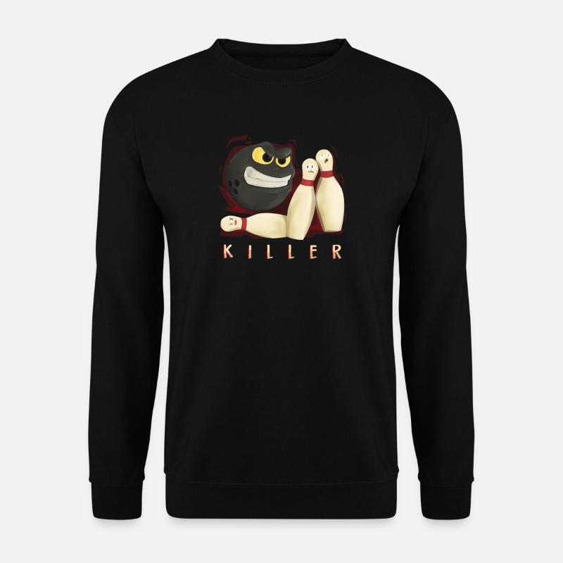 Bowling Bowler Bowlingkugel Pins Strike Geschenk - Unisex Pullover - Schwarz