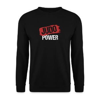 Judo power - Unisex Sweatshirt - black - Front - Alina (178cm) & Michal (187cm)