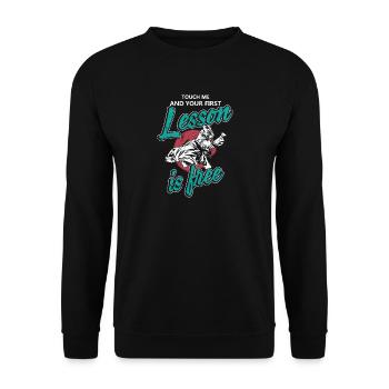 Judo fight hour - Unisex Sweatshirt - black - Front - Alina (178cm) & Michal (187cm)