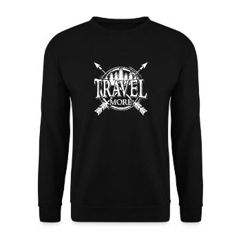 Explorez plus de voyageurs - Sweat-shirt Unisexe - noir - Devant - Alina (178cm) & Michal (187cm)