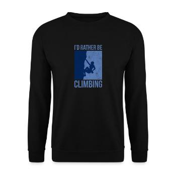 Climbing Climbing Rock Climbing Mountaineering - Unisex Sweatshirt - black - Front - Alina (178cm) & Michal (187cm)