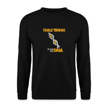 Joueur de cadeau de ping-pong de tournoi de tennis de table - Sweat-shirt Unisexe - noir - Devant - Alina (178cm) & Michal (187cm)