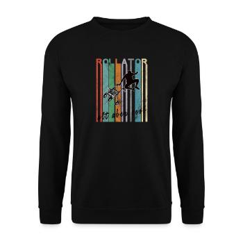 Rollator Vintage Freestyle Old but Cool Gift - Unisex Sweatshirt - black - Front - Alina (178cm) & Michal (187cm)