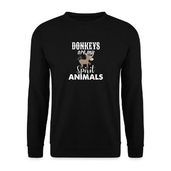 Donkey - Unisex Sweatshirt - black - Front - Alina (178cm) & Michal (187cm)