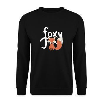 FOXY FUCHS - Unisex Pullover - Schwarz - Vorne - Alina (178cm) & Michal (187cm)