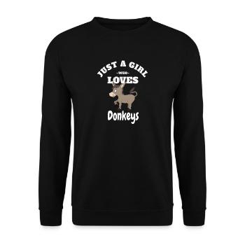 Donkey - Unisex Sweatshirt - black - Front - Alina (178cm) & Michal (187cm)
