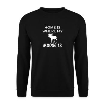 Moose - Unisex Sweatshirt - black - Front - Alina (178cm) & Michal (187cm)
