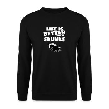 skunk - Unisex Sweatshirt - black - Front - Alina (178cm) & Michal (187cm)