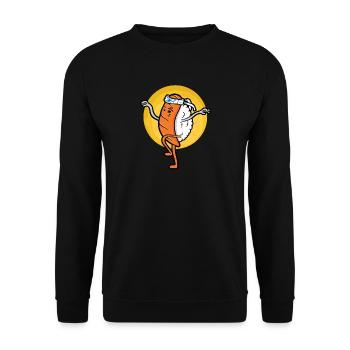 Sushi Karate Martial Arts Japan Funny Gift - Unisex Sweatshirt - black - Front - Alina (178cm) & Michal (187cm)