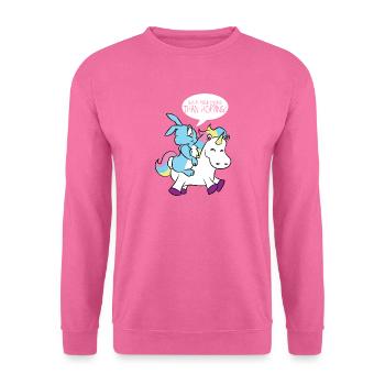 Schneller als hoppeln Hase Einhorn Geschenk - Unisex Pullover - Pink - Vorne