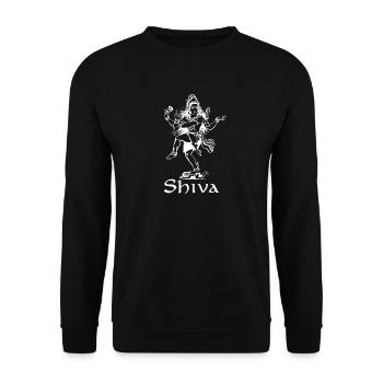 Lord Shiva Design | Hinduism Gift for Believers - Unisex Sweatshirt - black - Front - Alina (178cm) & Michal (187cm)