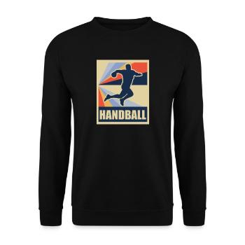 Handball ball sport retro cadeau - Sweat-shirt Unisexe - noir - Devant - Alina (178cm) & Michal (187cm)