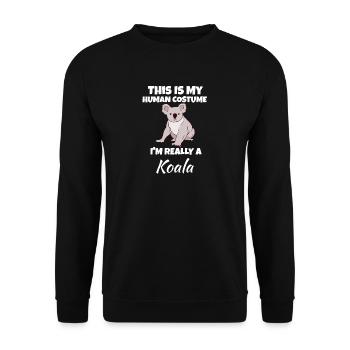 Koalabär - Unisex Pullover - Schwarz - Vorne - Alina (178cm) & Michal (187cm)