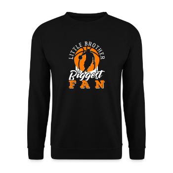 Basketball Little Brother Biggest fan - Unisex Sweatshirt - black - Front - Alina (178cm) & Michal (187cm)