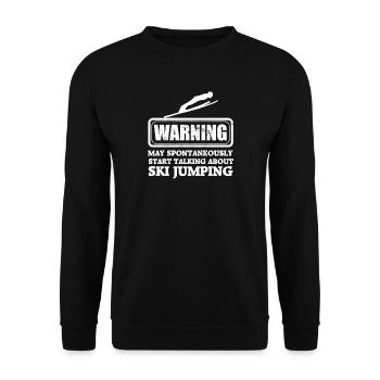 Skispringen - Unisex Pullover - Schwarz - Vorne - Alina (178cm) & Michal (187cm)