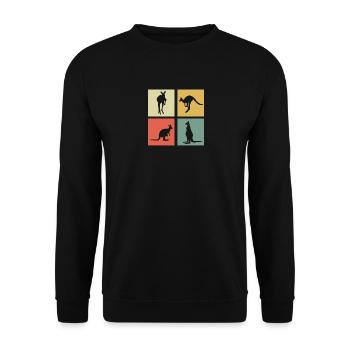Känguru - Unisex Pullover - Schwarz - Vorne - Alina (178cm) & Michal (187cm)