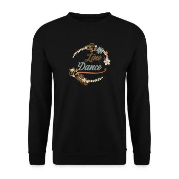 Line dance - Line Dancing T-Shirt - Unisex Pullover - Schwarz - Vorne - Alina (178cm) & Michal (187cm)
