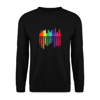 Electro Beats Festival City City Gift - Unisex Sweatshirt - black - Front - Alina (178cm) & Michal (187cm)