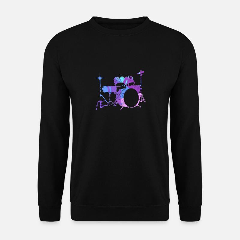 Schlagzeug Geschenk Schlagzeugspieler Percussion - Unisex Pullover - Schwarz