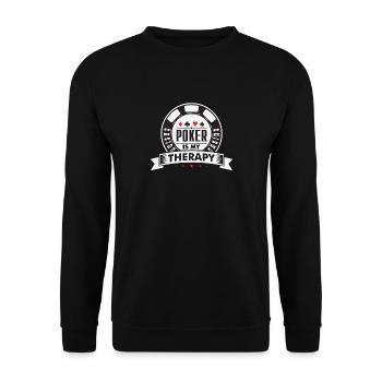Gambling casino lasvegas poker gift idea - Unisex Sweatshirt - black - Front - Alina (178cm) & Michal (187cm)