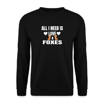 Fuchs - Unisex Pullover - Schwarz - Vorne - Alina (178cm) & Michal (187cm)