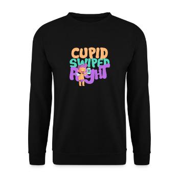 Valentine Love Love Hugging Couple Embrasser Coeur - Sweat-shirt Unisexe - noir - Devant - Alina (178cm) & Michal (187cm)