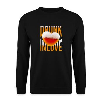 Valentine Love Love Hugging Couple Embrasser Coeur - Sweat-shirt Unisexe - noir - Devant - Alina (178cm) & Michal (187cm)