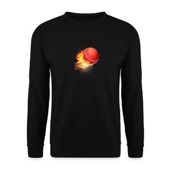 Crickedesign pour garçons et hommes | Joueur de cricket à l'intérieur, - Sweat-shirt Unisexe - noir - Devant - Alina (178cm) & Michal (187cm)