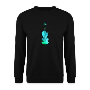 Cello Bass Violin Knee Violin String Instrument Cello - Unisex Sweatshirt - black - Front - Alina (178cm) & Michal (187cm)