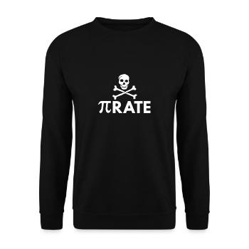 Bannière de crâne de tête de personnage de pirate pirate - Sweat-shirt Unisexe - noir - Devant - Alina (178cm) & Michal (187cm)