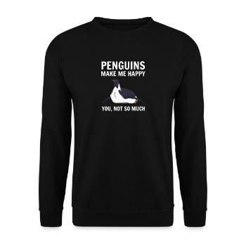 manchot - Sweat-shirt Unisexe - noir - Devant - Alina (178cm) & Michal (187cm)