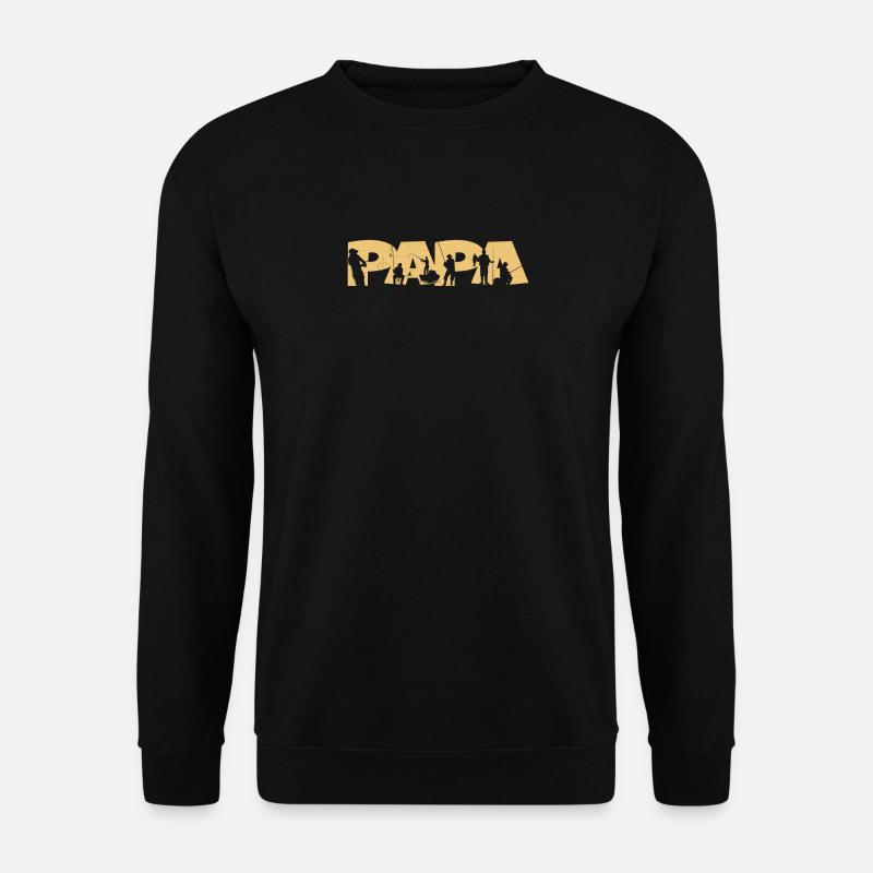 Papa-Fischen - Unisex Pullover - Schwarz