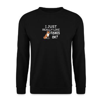 Fuchs - Unisex Pullover - Schwarz - Vorne - Alina (178cm) & Michal (187cm)