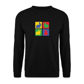 Hase - Unisex Pullover - Schwarz - Vorne - Alina (178cm) & Michal (187cm)