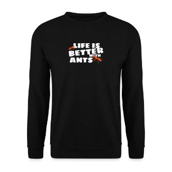 ant - Unisex Sweatshirt - black - Front - Alina (178cm) & Michal (187cm)