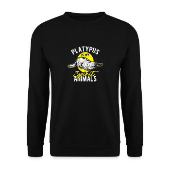 Platypus Is My Spirit Animals Giftidea - Sweat-shirt Unisexe - noir - Devant - Alina (178cm) & Michal (187cm)